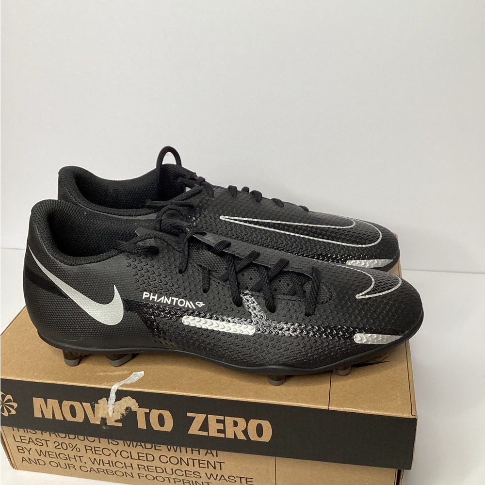 Size 6.5 Mens Nike Phantom GT2 Club MG Soccer Cleats Black Silver DA5640-007 New - Picture 3 of 7